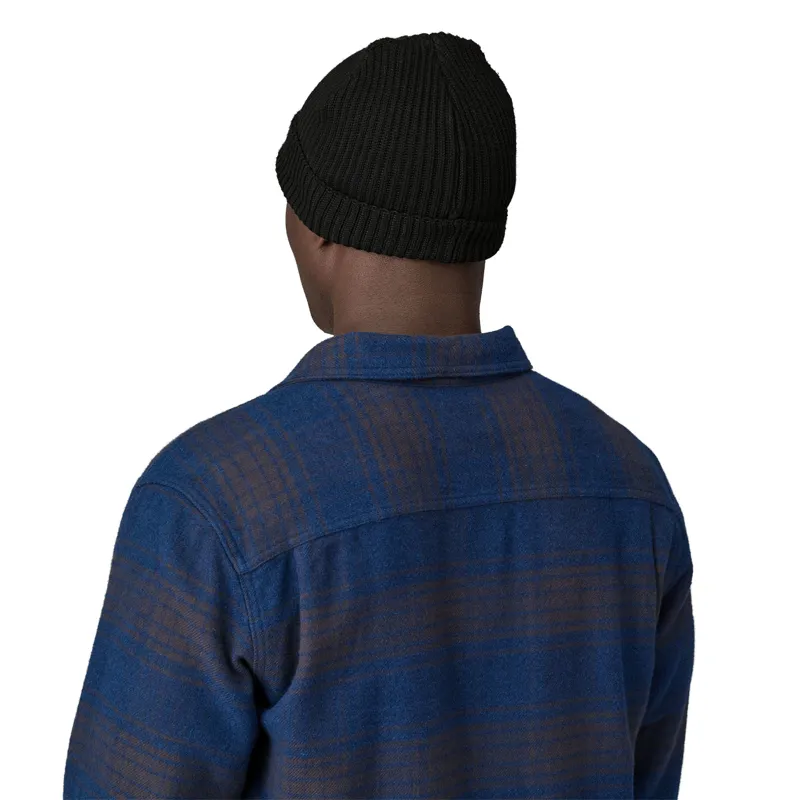 Patagonia Fishermans Rolled Beanie Black-2