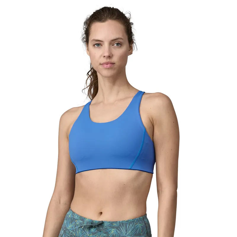 Patagonia Women's Shadowlite Mid Impact Adjustable Bra Vessel Blue-5