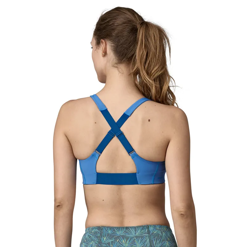 Patagonia Women's Shadowlite Mid Impact Adjustable Bra Vessel Blue-6
