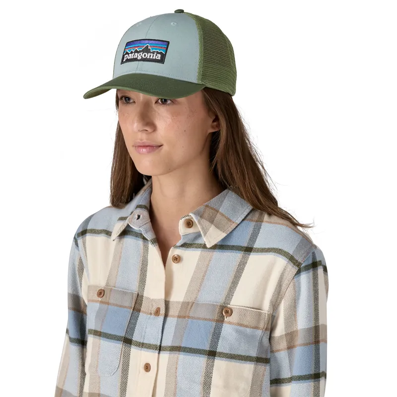 Patagonia P-6 Logo LoPro Trucker Hat Thermal Blue-1