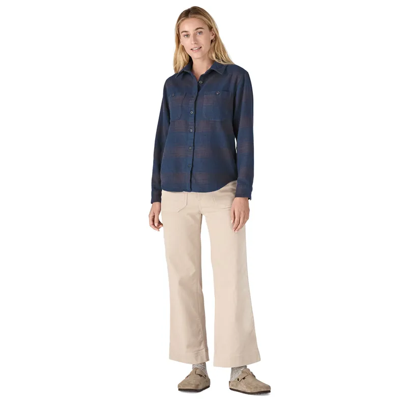 Patagonia Women's Fjord Flannel Shirt Cascade Tidepool Blue-1