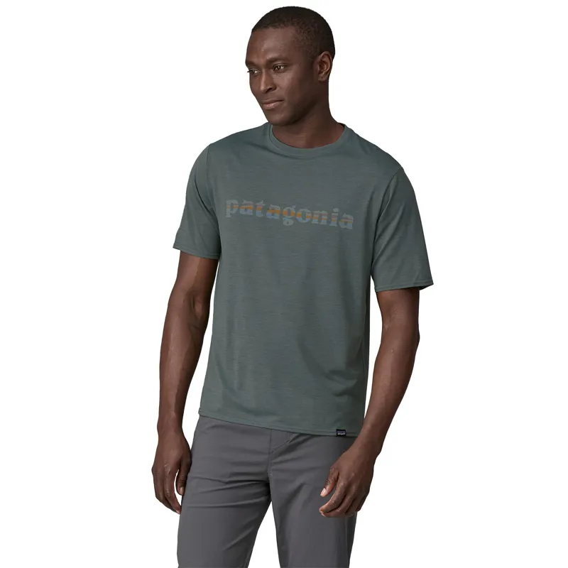Patagonia Men's Capilene Cool Daily Graphic Shirt Nouveau Green X-Dye-1