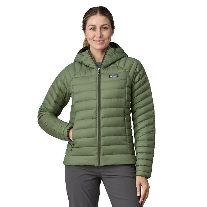 Patagonia Women's Down Sweater Hoodie Terrain Green-1