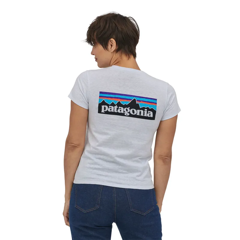 Patagonia Women's P-6 Logo Responsibili-Tee White-4