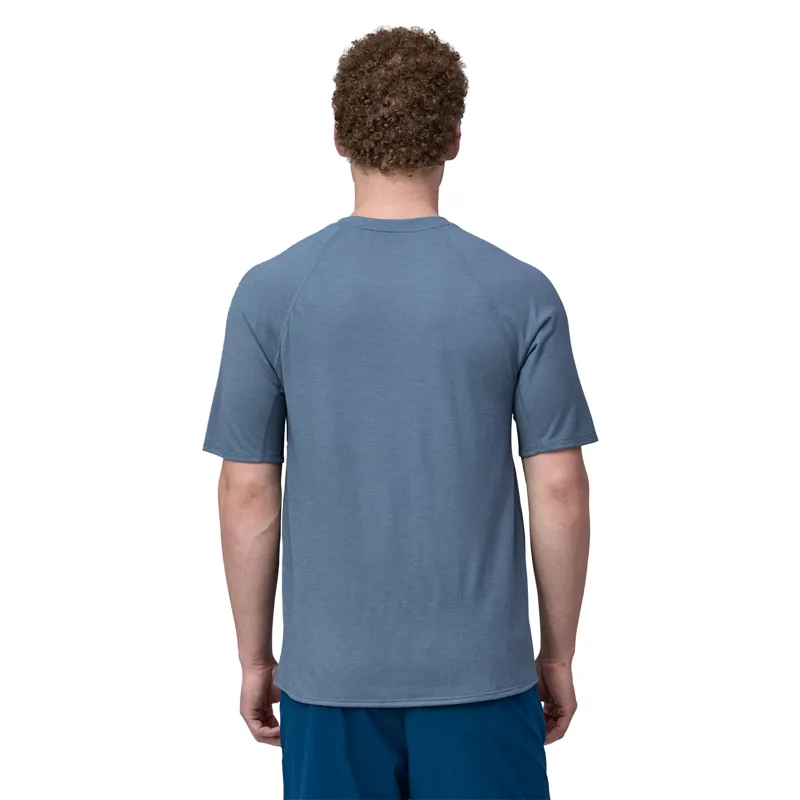 Patagonia Men's Capilene Cool Trail Graphic Shirt Outline Text Logo Black-2