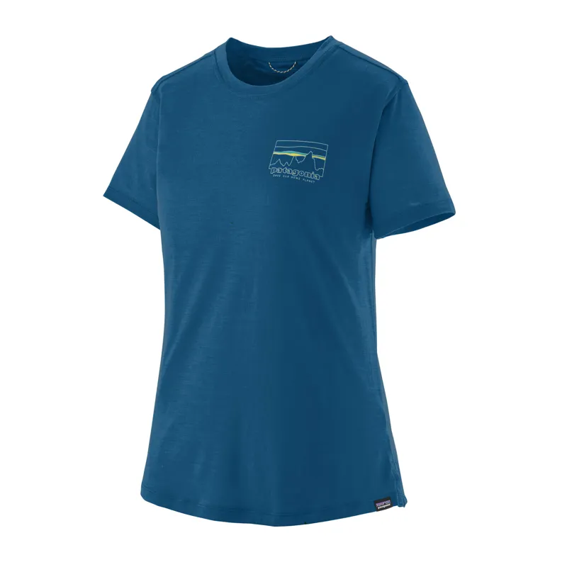 Patagonia Women's Capilene Cool Merino Blend Graphic Shirt End Blue