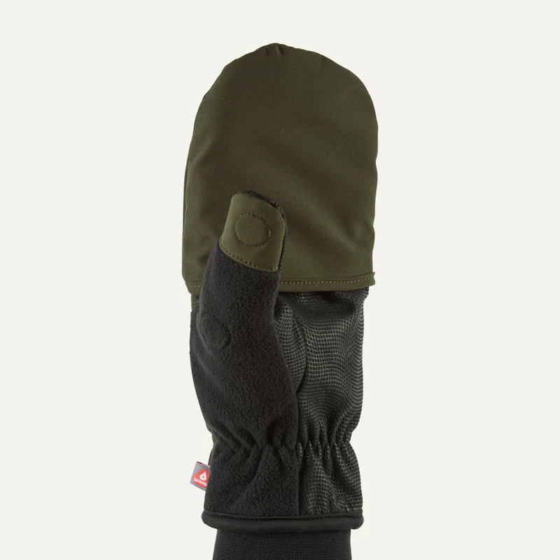 Sealskinz Walpole Windproof Cold Weather Convertible Mitt Olive-4