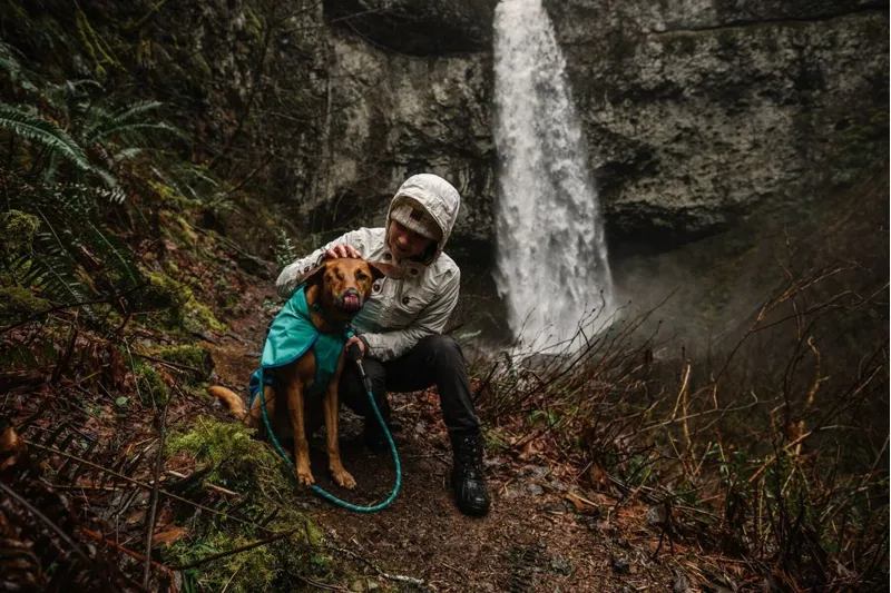 Ruffwear Sun Shower Dog Raincoat Blue Dusk-8
