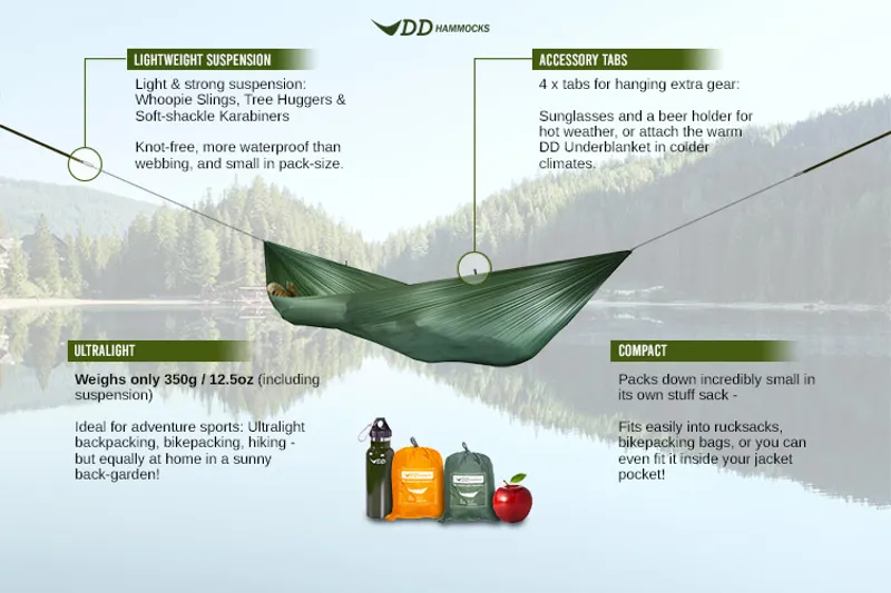 DD Hammocks Superlight Hammock Olive Green-1