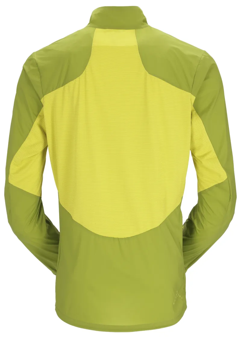 Rab Mens Windveil Pull-On Jacket Aspen Green/Zest-1