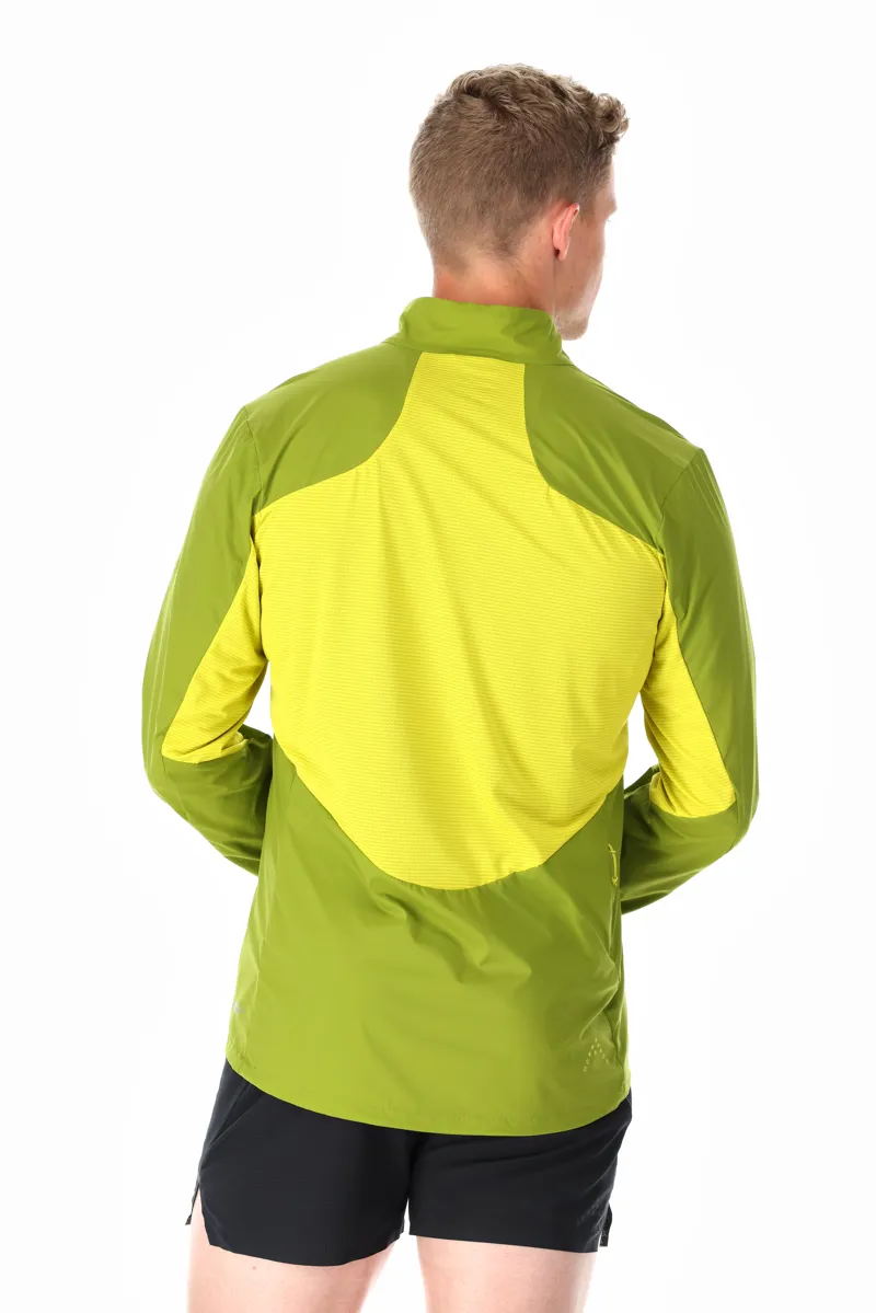 Rab Mens Windveil Pull-On Jacket Aspen Green/Zest-2