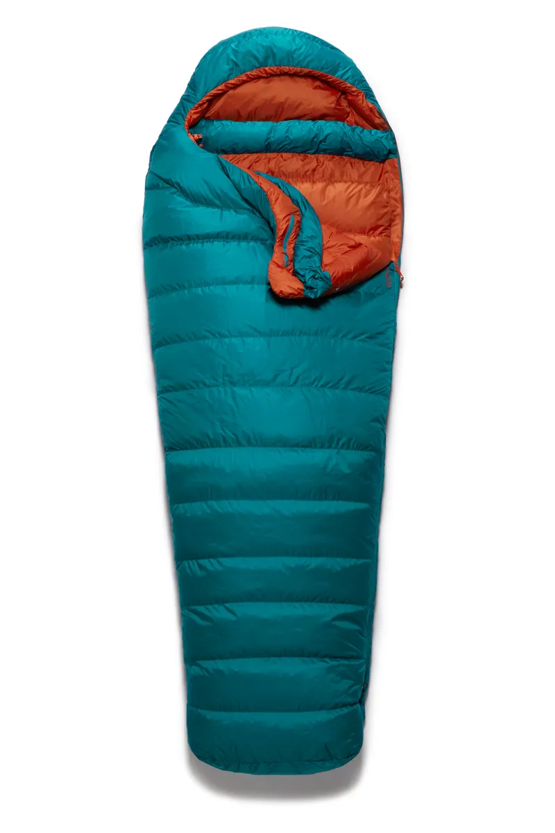 Rab Womens Ascent 500 Sleeping Bag Marina Blue - Regular - Left Zip-1