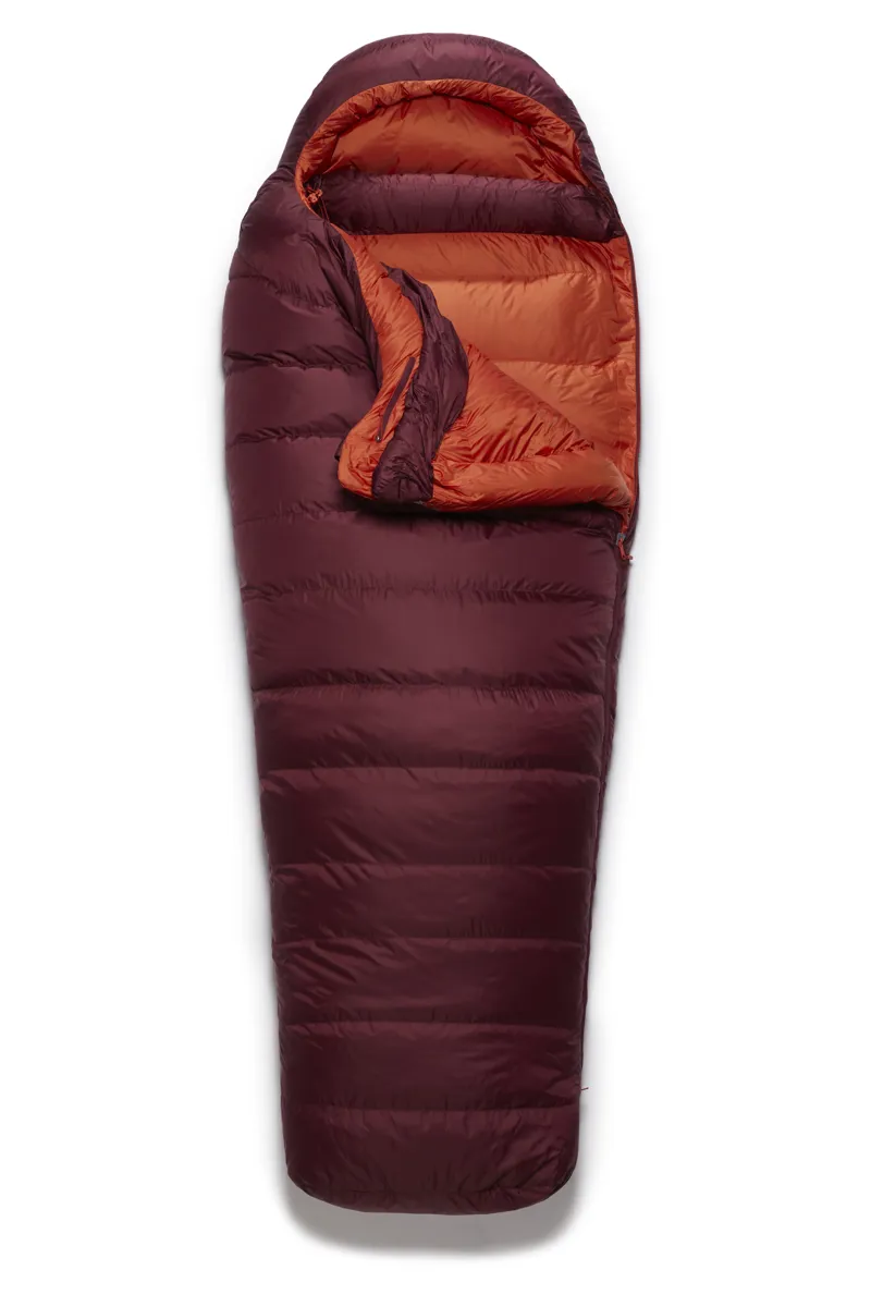 Rab Womens Ascent 900 Sleeping Bag Deep Heather - Regular - Left Zip-1