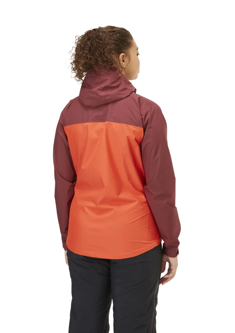 Rab Womens Downpour Eco Jacket Deep Heather/Red Grapefruit-4