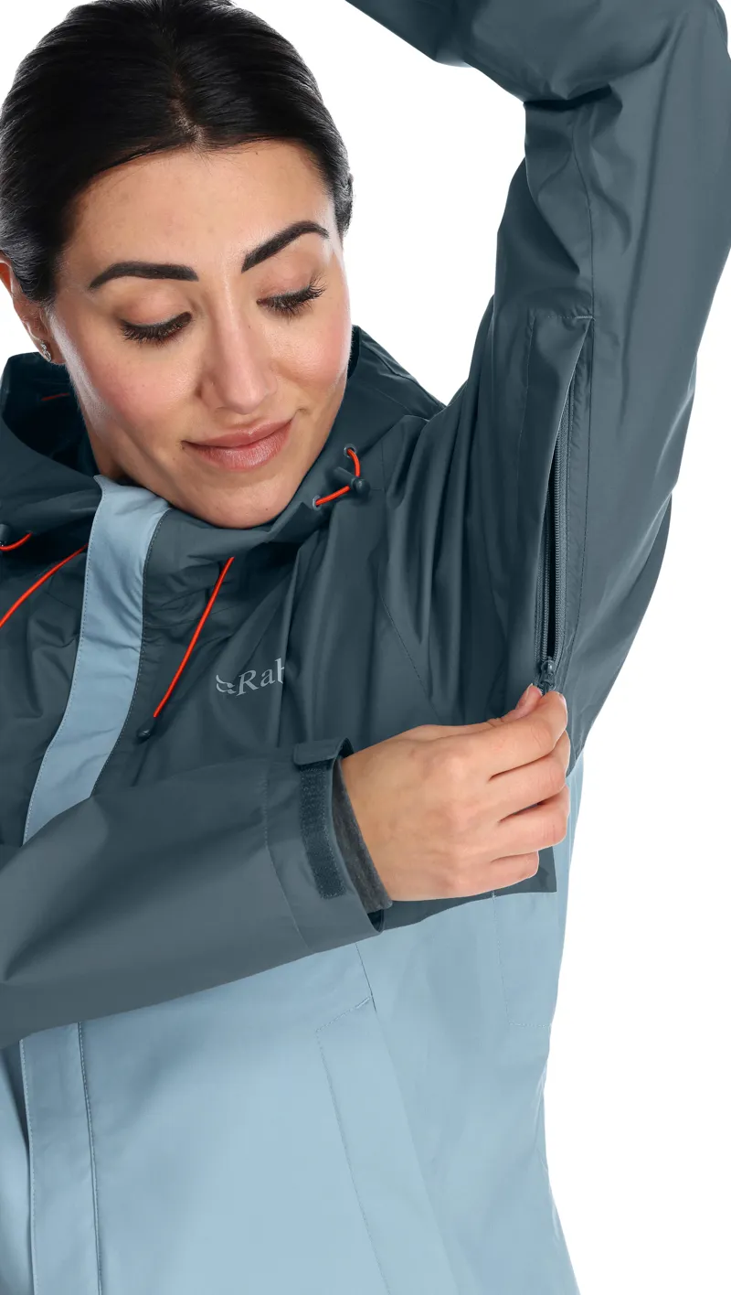 Rab Womens Downpour Eco Jacket Orion Blue/ Citadel-5
