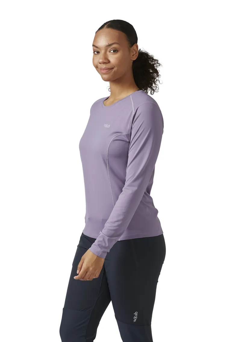 Rab Womens Force Long Sleeve T-Shirt Purple Sage-2