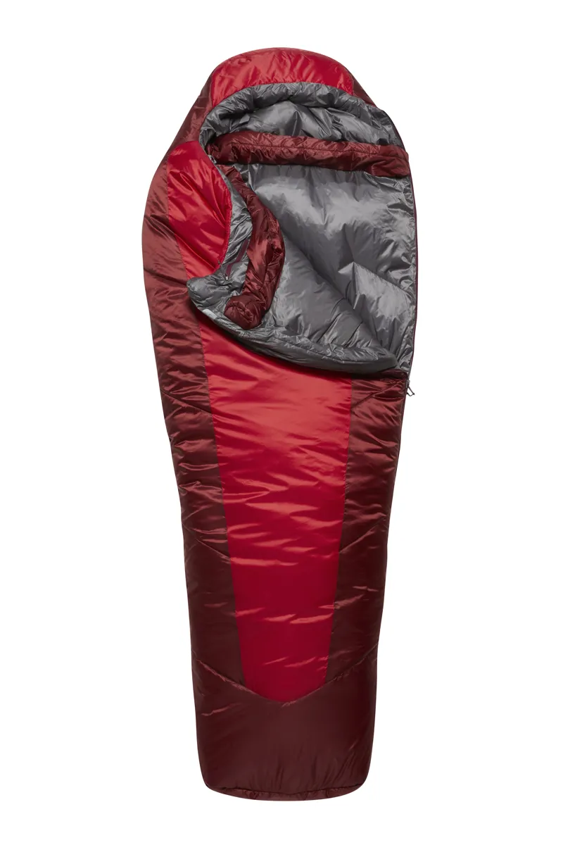 Rab Womens Solar Eco 3 Sleeping Bag Ascent Red - Regular - Left Zip-1
