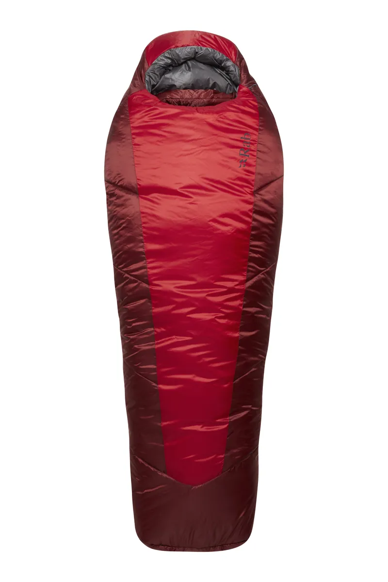 Rab Womens Solar Eco 3 Sleeping Bag Ascent Red - Regular - Left Zip