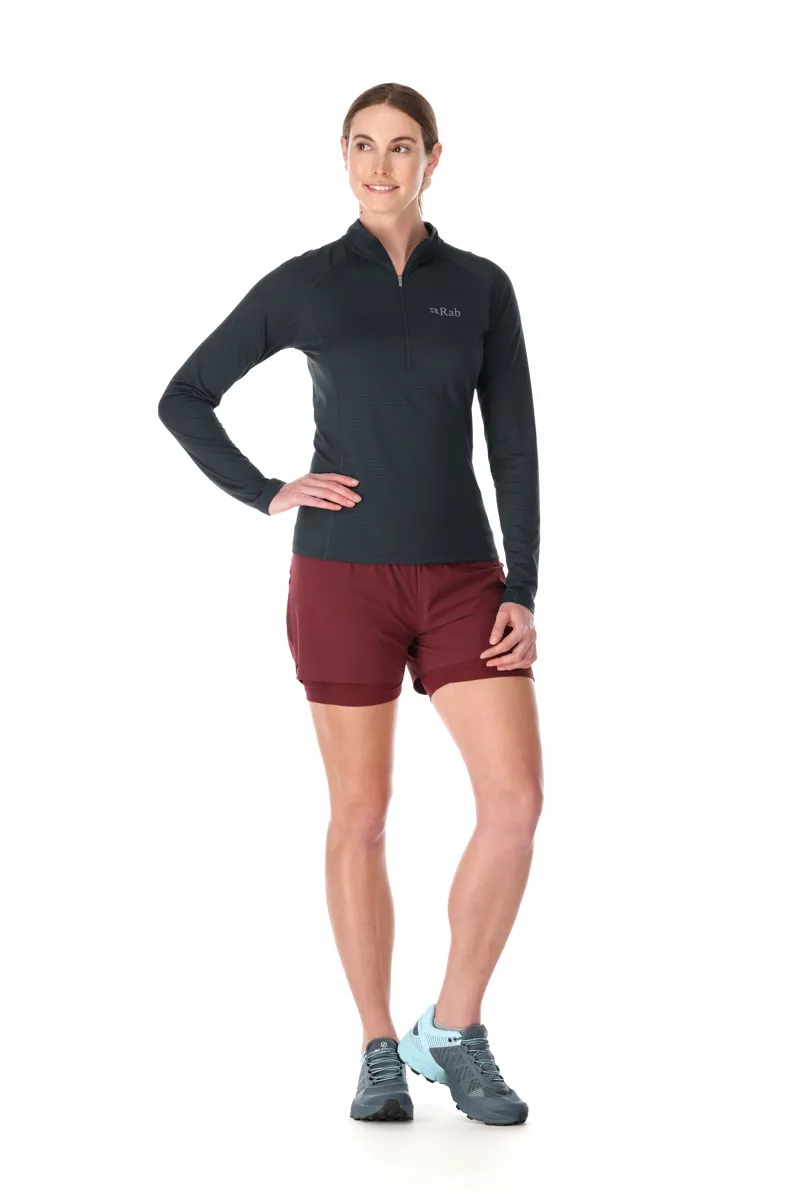 Rab Womens Sonic LS Zip Beluga-4
