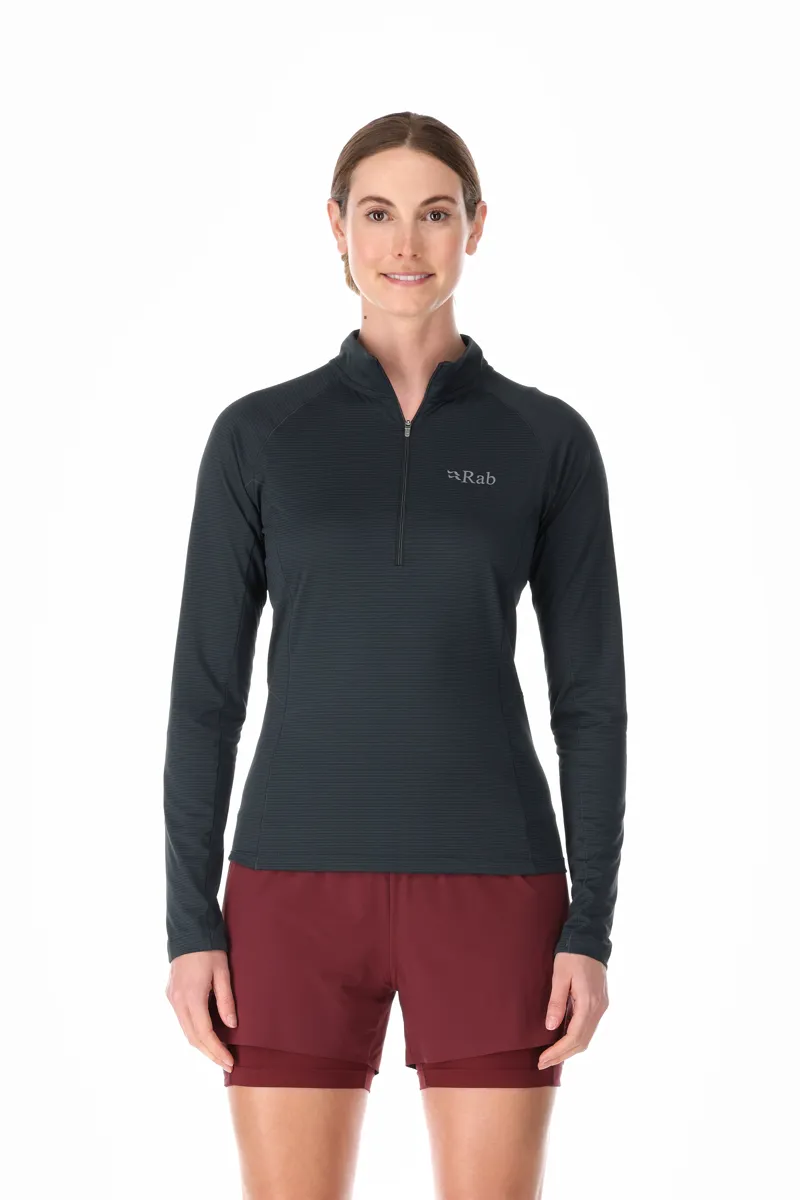 Rab Womens Sonic LS Zip Beluga-2
