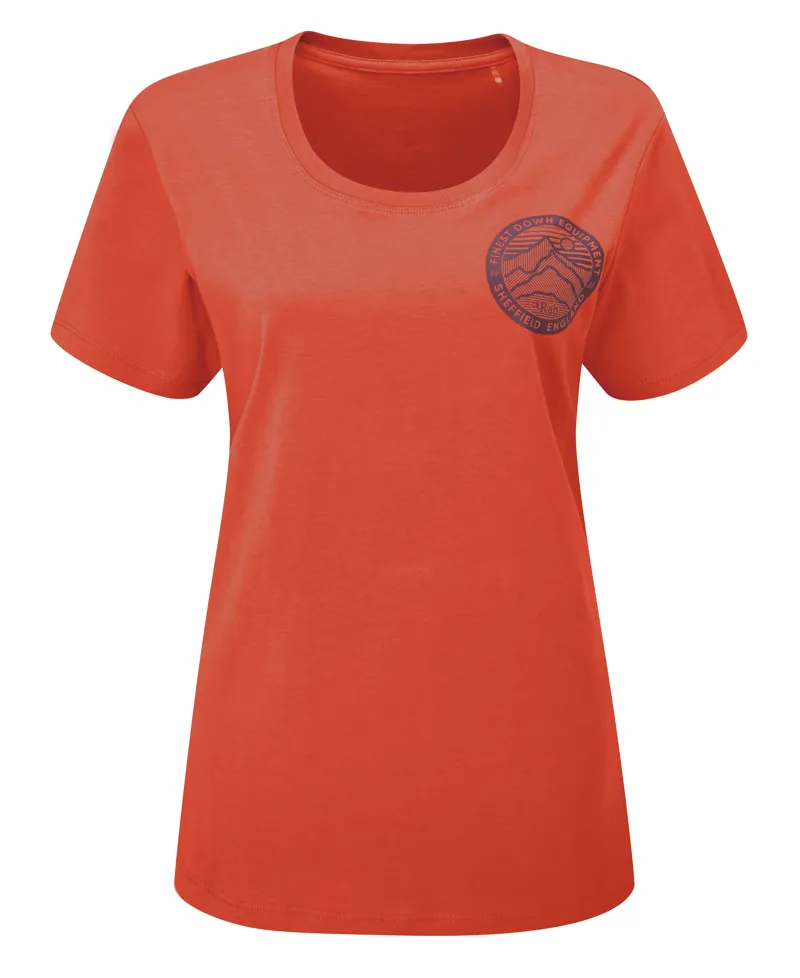 Rab Womens Stance 3 Peaks Tee Red Grapefruit
