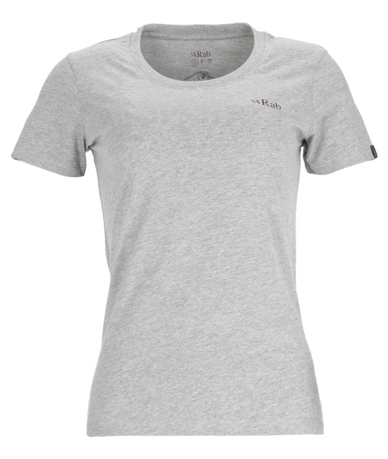 Rab Womens Stance Mountain Peak Tee Grey Marl
