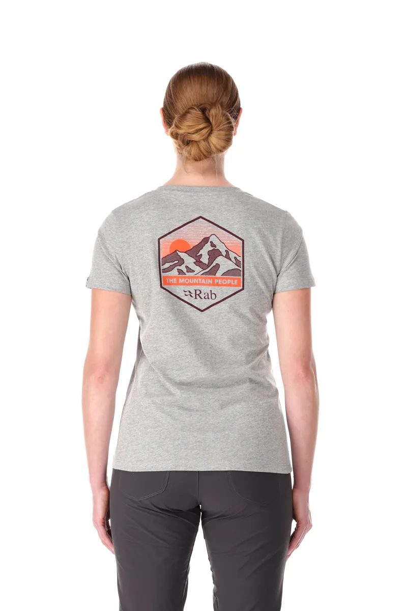 Rab Womens Stance Mountain Peak Tee Grey Marl-3