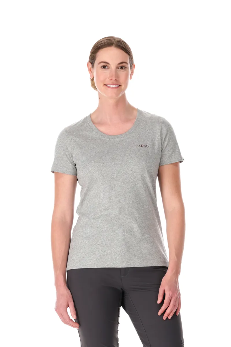 Rab Womens Stance Mountain Peak Tee Grey Marl-2