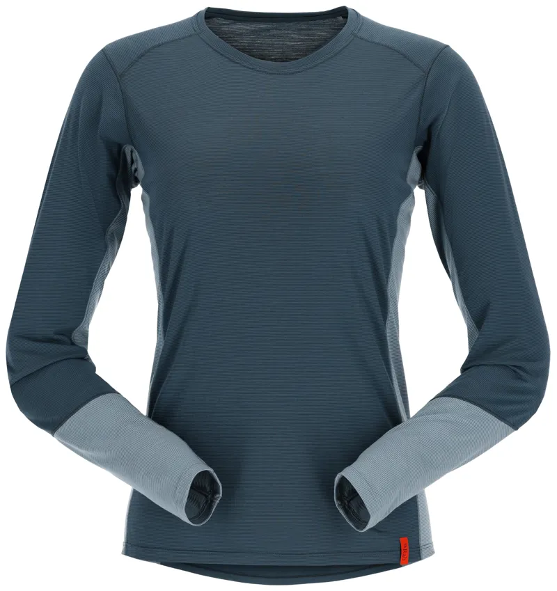 Rab Womens Syncrino Base LS Tee Orion Blue