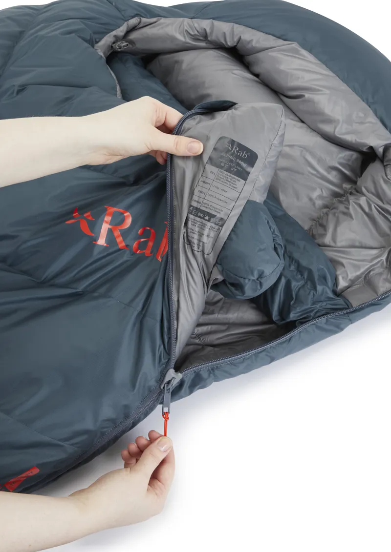 Rab Women's Alpine 800 Sleeping Bag - Regular - Left Zip Orion Blue-6