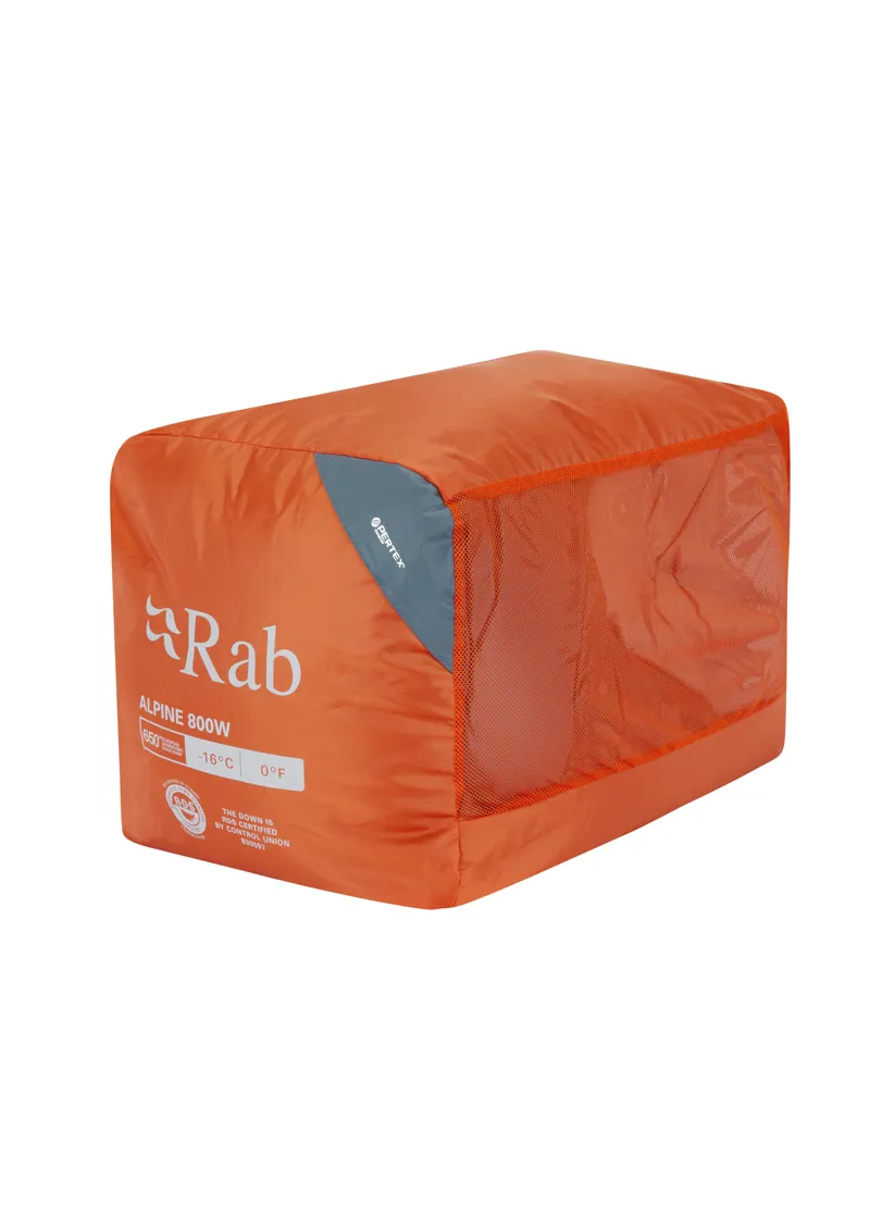 Rab Women's Alpine 800 Sleeping Bag - Regular - Left Zip Orion Blue-8