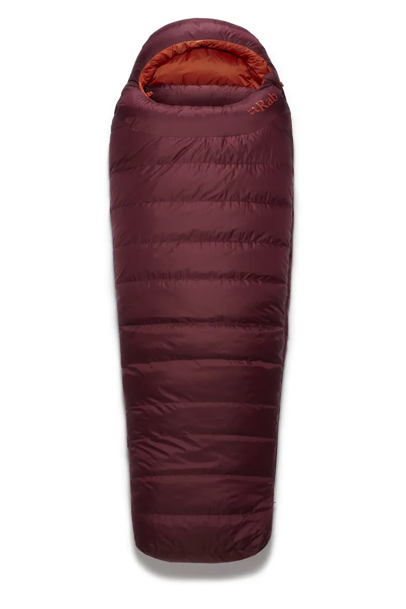 Rab Womens Ascent 900 Sleeping Bag Deep Heather - Regular - Left Zip