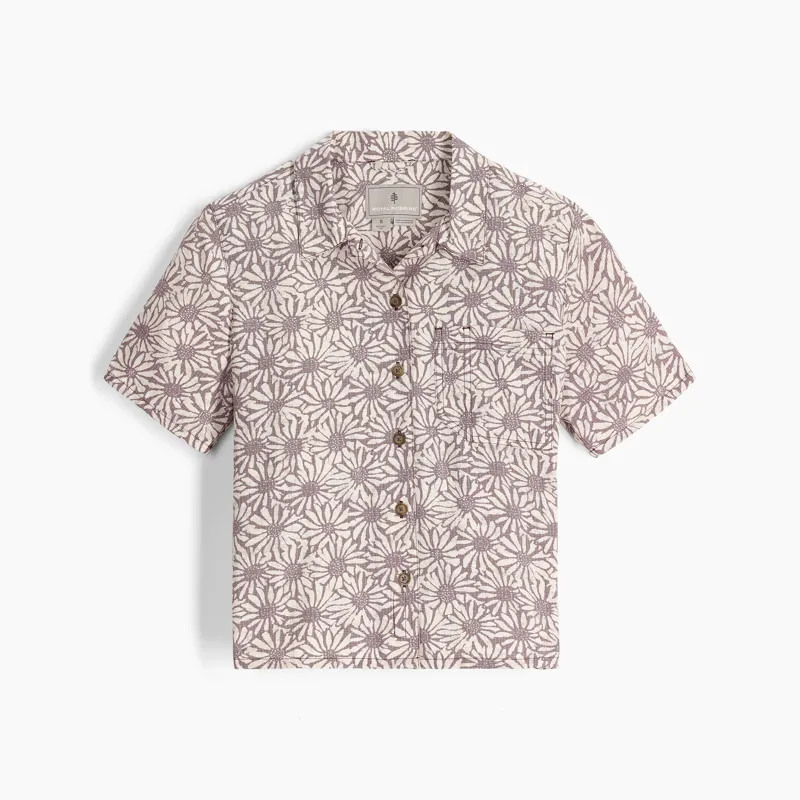 Royal Robbins Women's Camino Pucker SS Shirt Rhubarb Caledonia Pattern-1