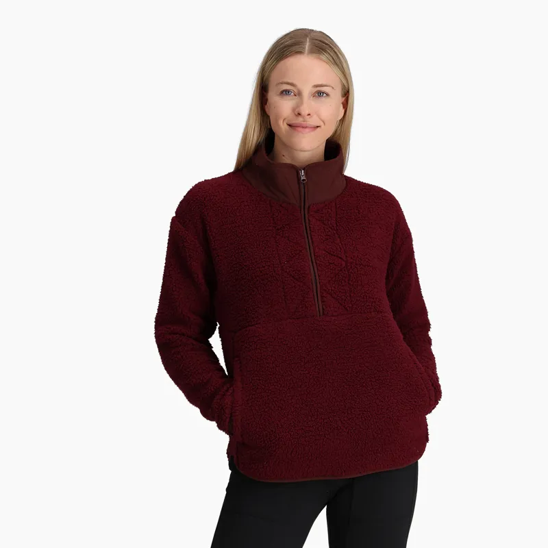 Royal Robbins Women's Urbanesque Sherpa 1/2 Zip Burnt Grape-2