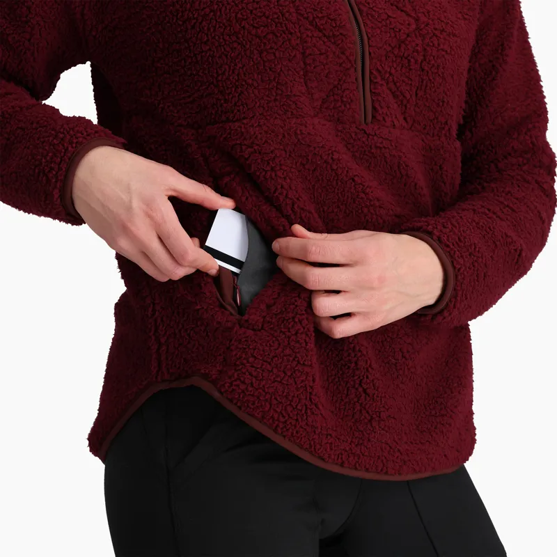 Royal Robbins Women's Urbanesque Sherpa 1/2 Zip Burnt Grape-4