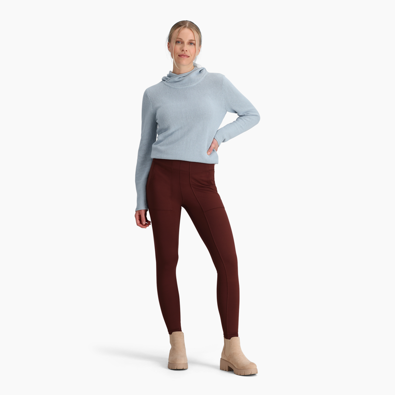Royal Robbins Womens Backcountry Pro Winter Leggings Dark Mahogany-2