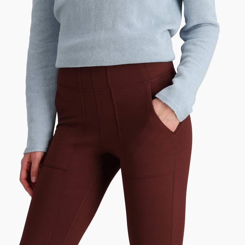 Royal Robbins Womens Backcountry Pro Winter Leggings Dark Mahogany-5