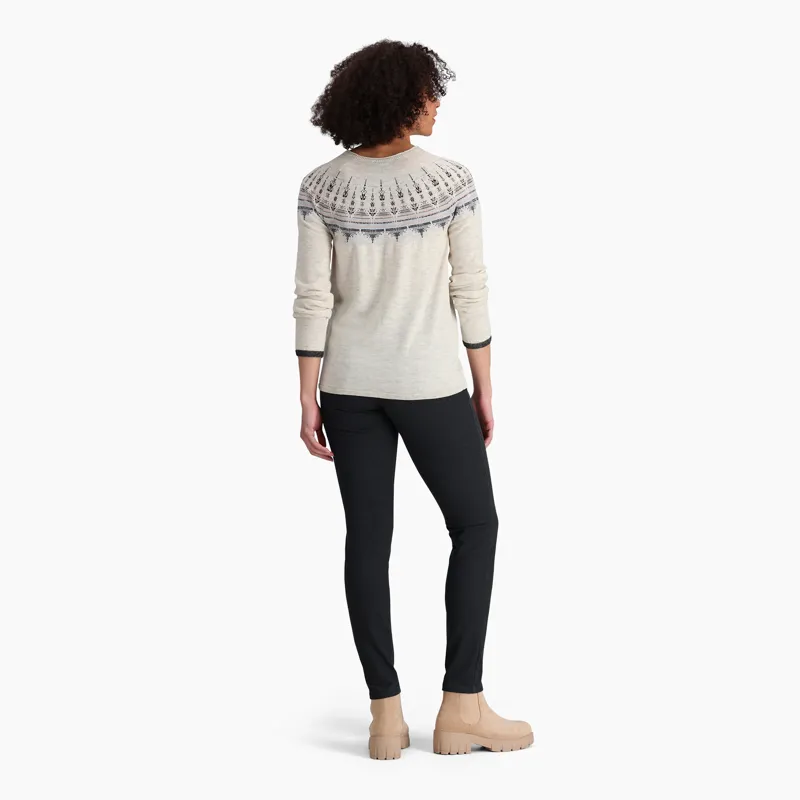 Royal Robbins Women's Westlands Fairisle Crew Sand Dollar Muir-3