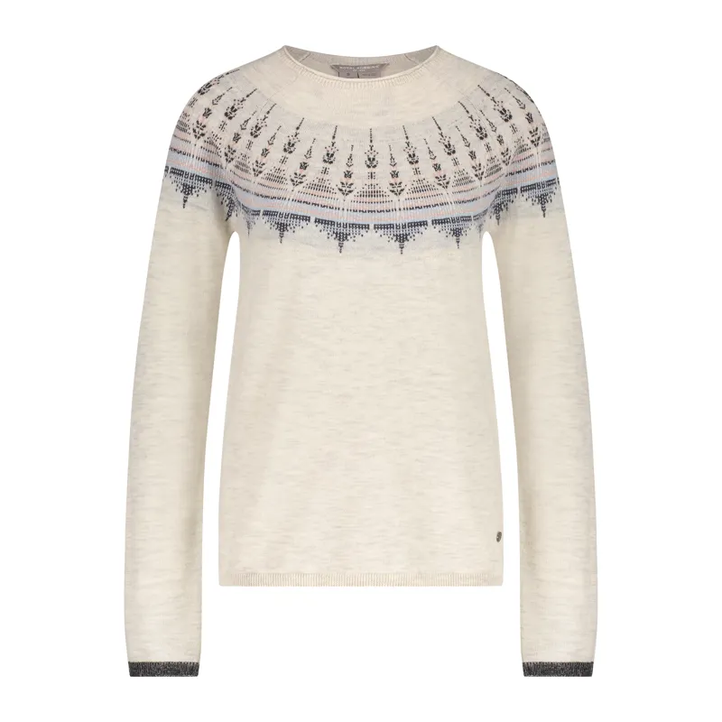 Royal Robbins Women's Westlands Fairisle Crew Sand Dollar Muir