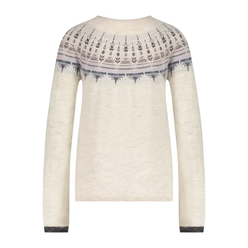 Royal Robbins Women's Westlands Fairisle Crew Sand Dollar Muir-1