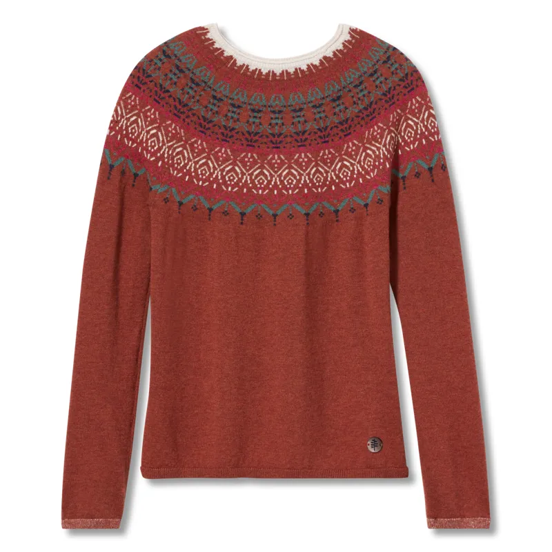 Royal Robbins Womens Westlands Fairisle Crew Rustic Heather