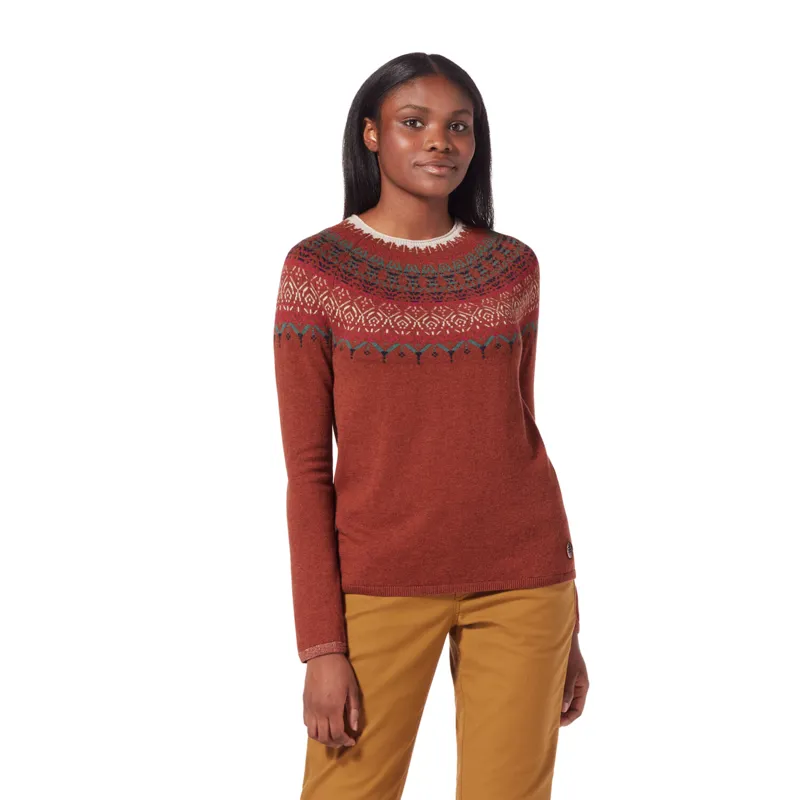 Royal Robbins Womens Westlands Fairisle Crew Rustic Heather-1