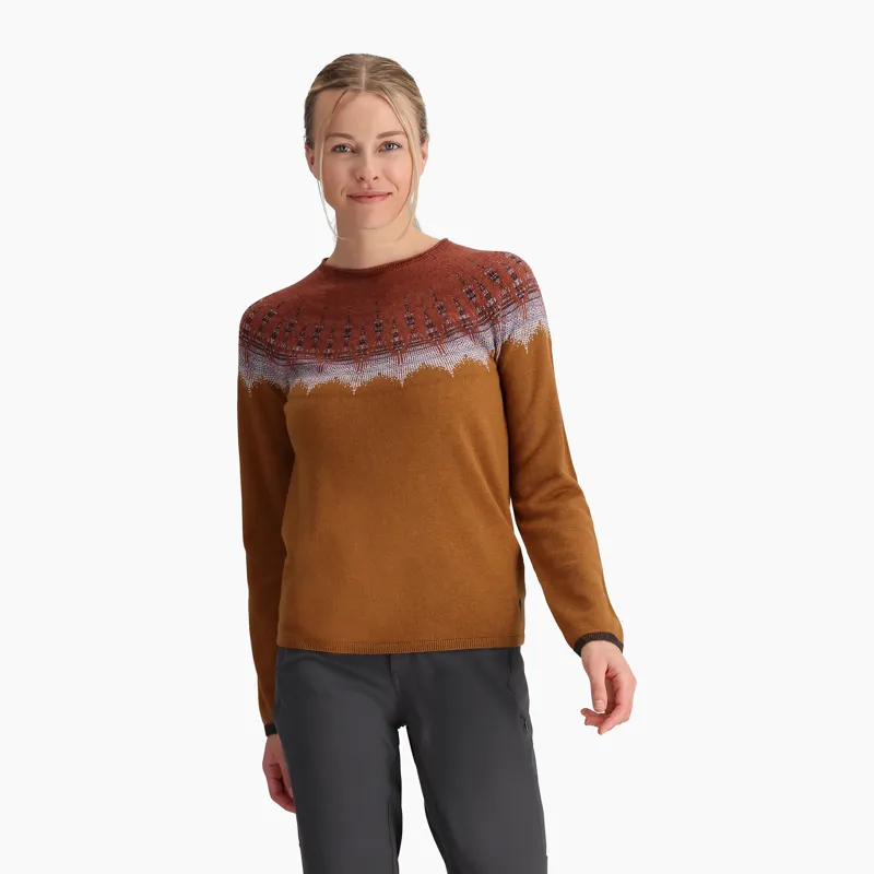 Royal Robbins Women's Westlands Fairisle Crew Rustic Muir-1