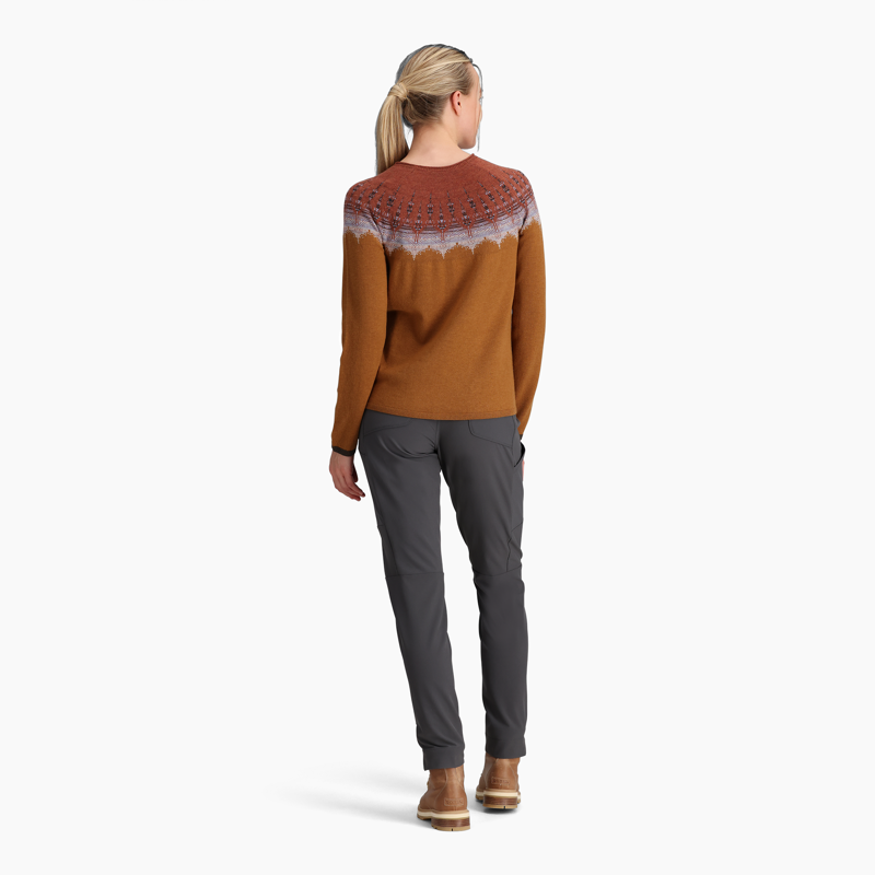Royal Robbins Women's Westlands Fairisle Crew Rustic Muir-3