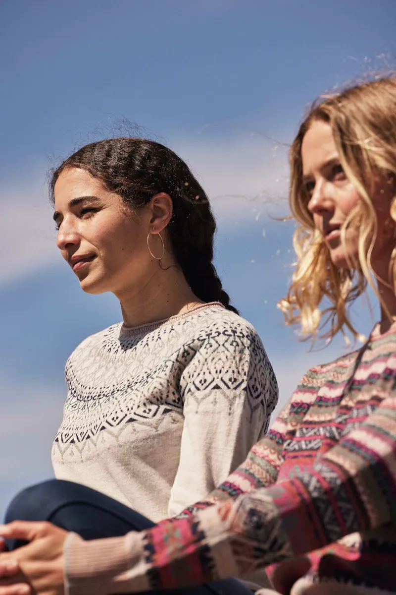 Royal Robbins Womens Westlands Fairisle Crew Rustic Heather-4