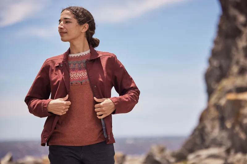 Royal Robbins Womens Westlands Fairisle Crew Rustic Heather-5