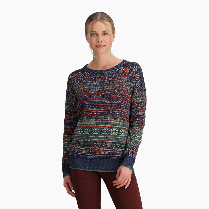 Royal Robbins Women's Westlands Relaxed Pullover Deep Blue Muir-2