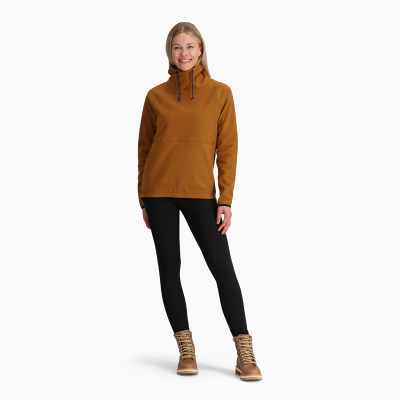 Royal Robbins Women's Arete Funnel Neck Caramel-2