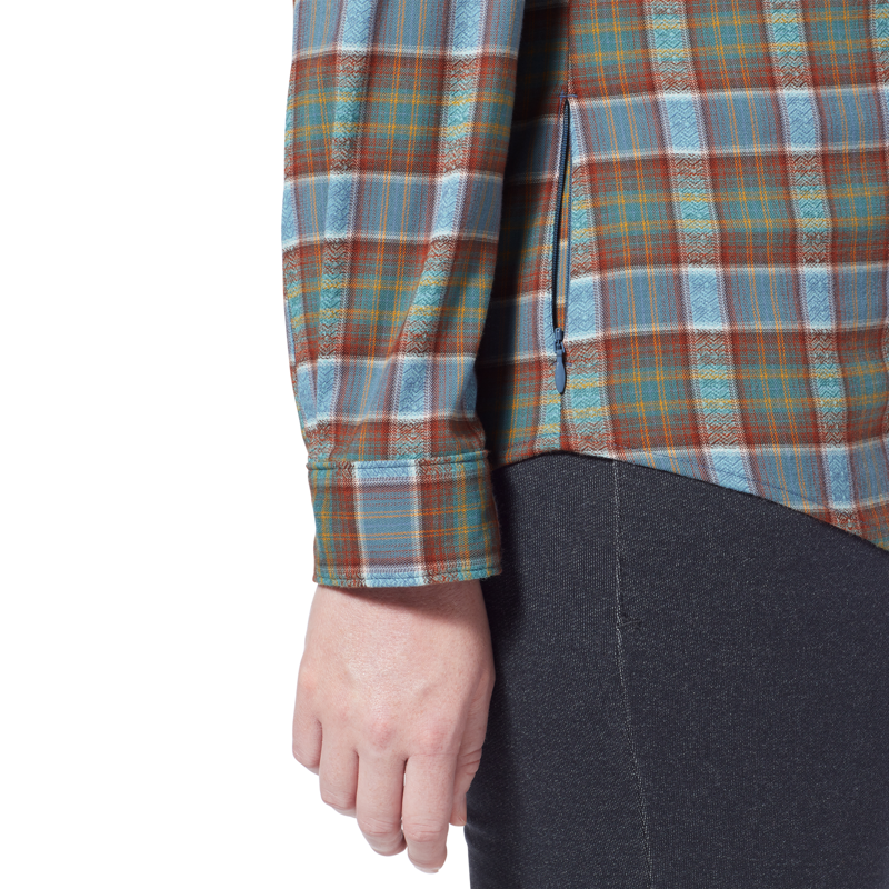 Royal Robbins Womens Thermotech Flannel Shirt Sea Jura Plaid-8