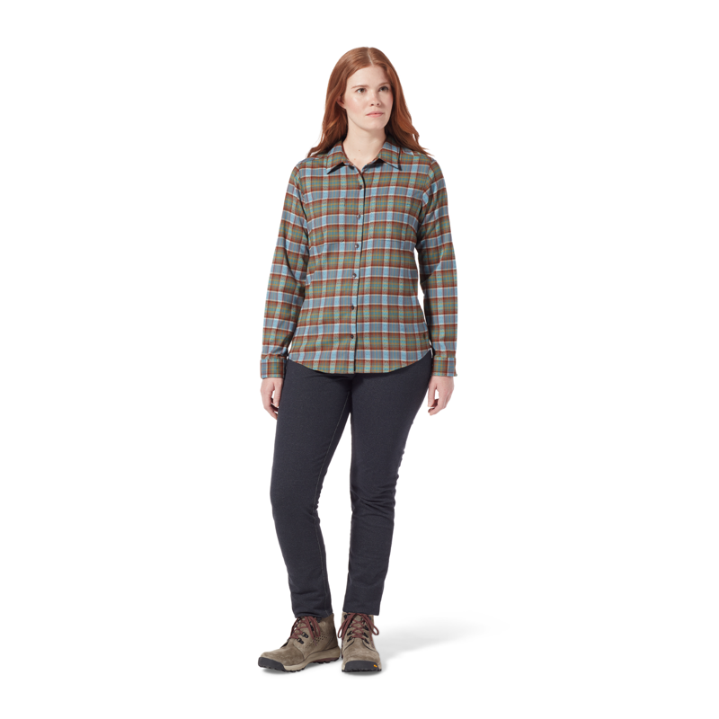 Royal Robbins Womens Thermotech Flannel Shirt Sea Jura Plaid-2
